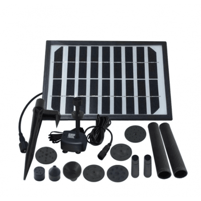 High quality Outdoor 3.6W 5W battery 5 LED 280L/H 50-70cm Height solar powered Fountain Water Pump for Pool Garden Plants